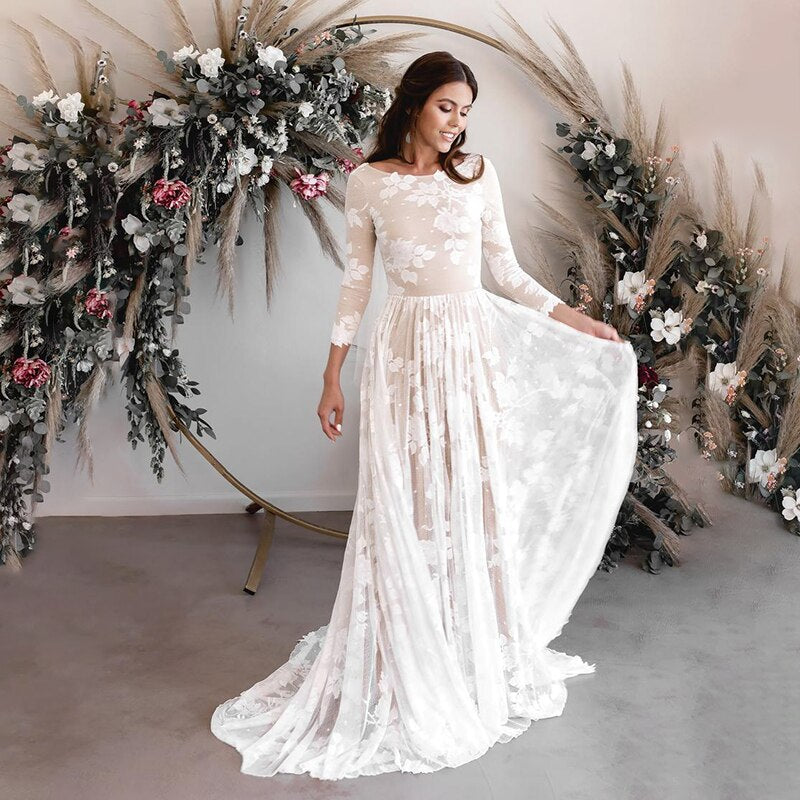 Ultimate Long Sleeves Wedding Dress Ever-Pretty US, 42% OFF