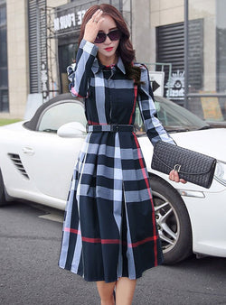 casual plaid dress