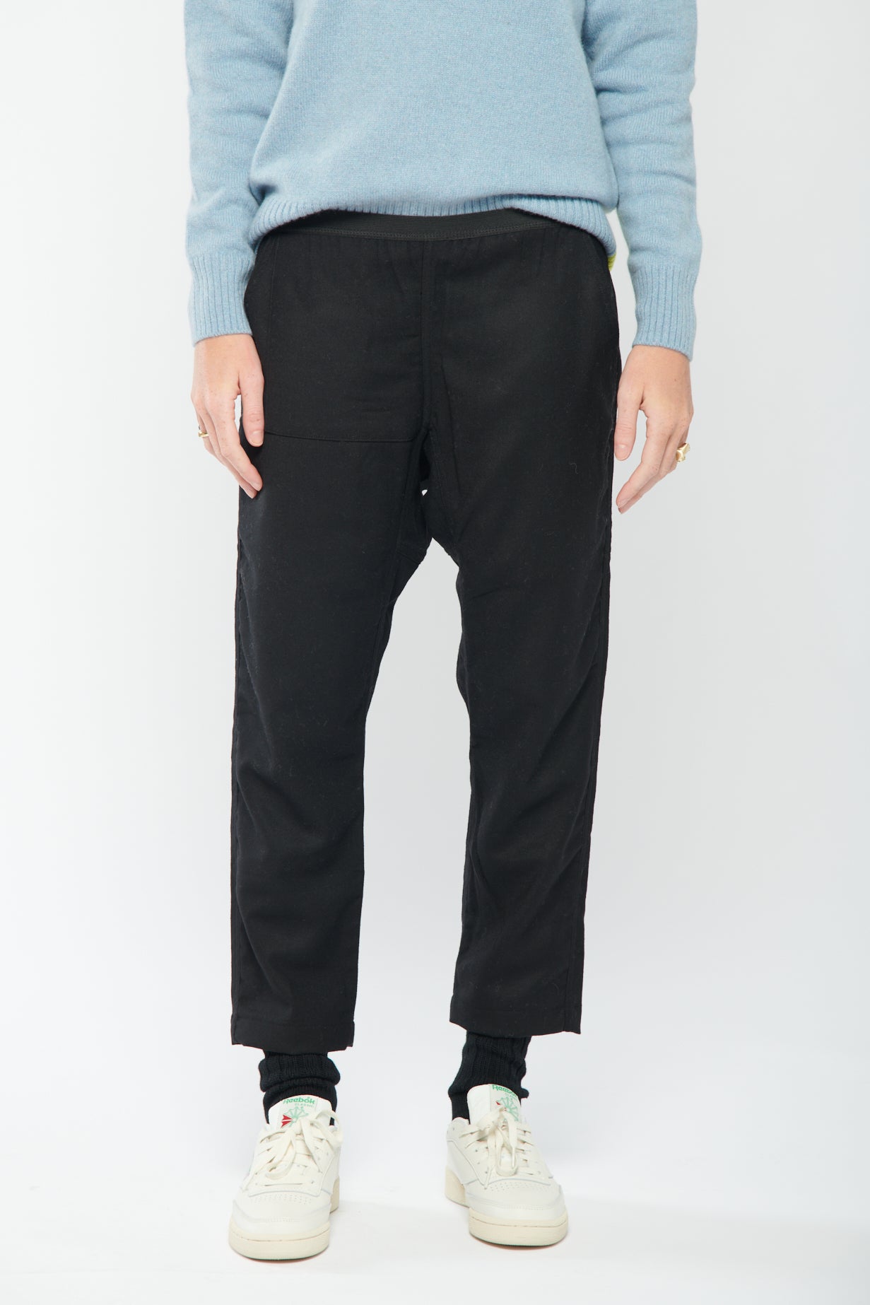 Loro Piana Salvaged Waistband Flat Front Pant