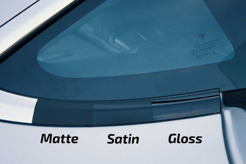 Chrome delete Matte vs. Satin vs. Gloss vinyl comparison
