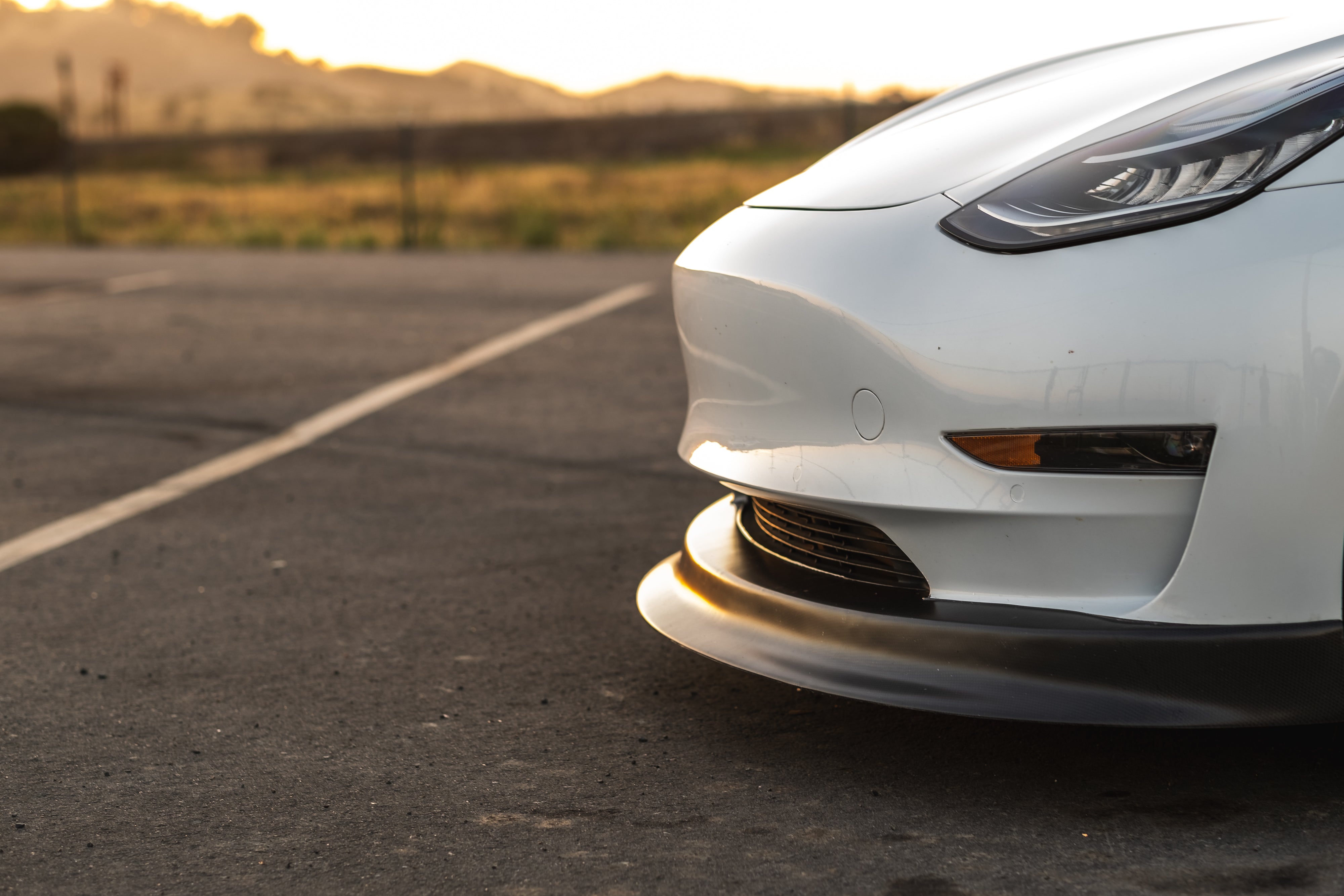 Tesla Model 3 Carbon Fiber Front Spoiler (Laguna Seca Edition