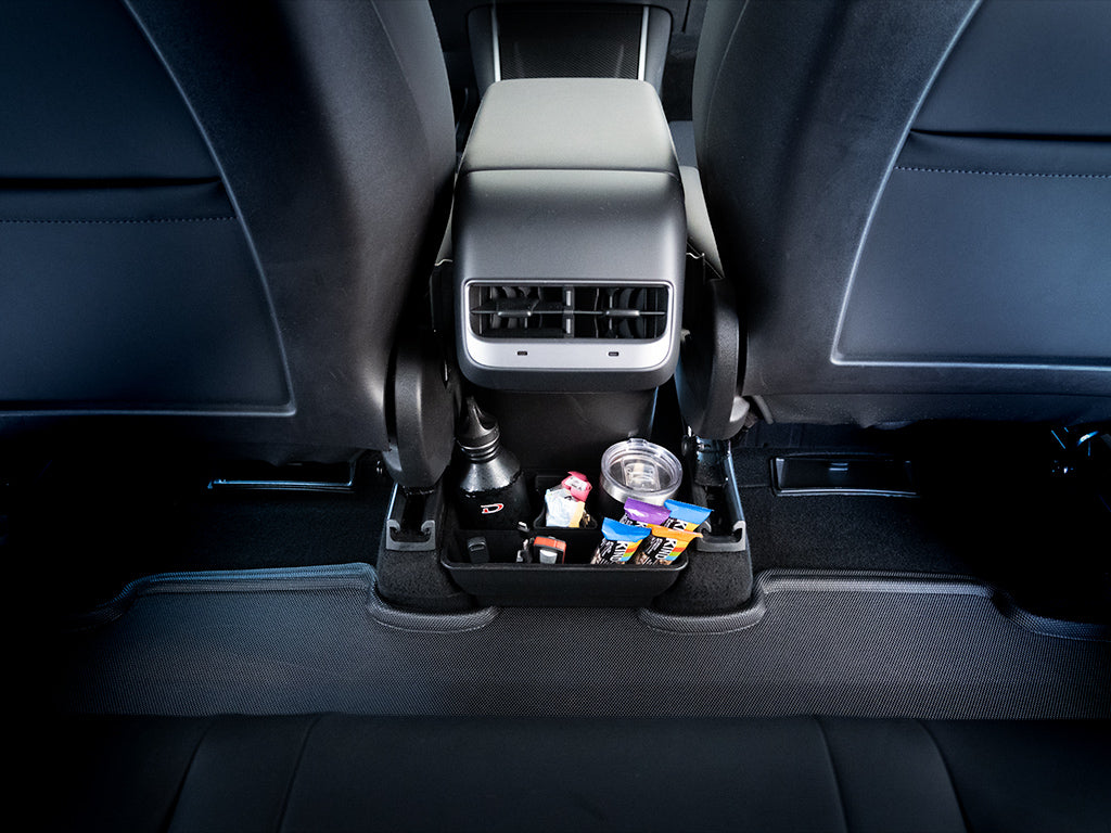 Tesla Model Y Rear Seat Storage Organizer with Removable Trash Bin