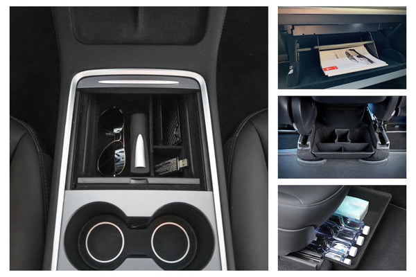 Tesla Model Y Rear Trunk Dual-Layer Storage Organizers – TESLARATI  Marketplace