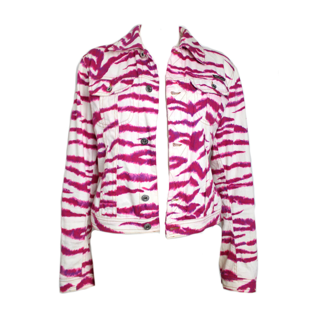 Dolce & Gabbana Pink Zebra Print Jacket 