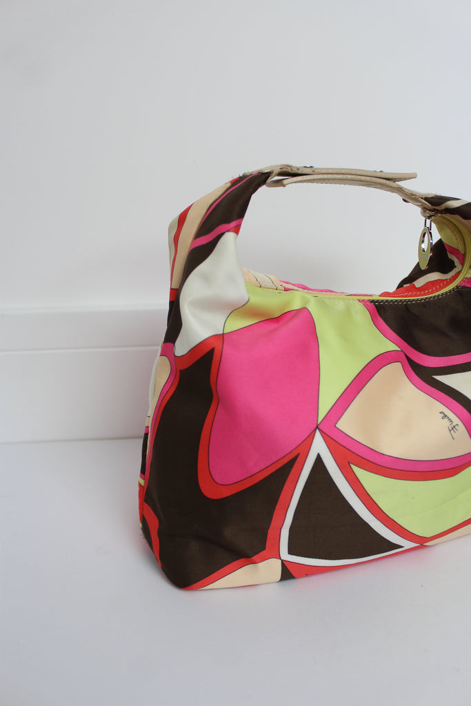 Emilio Pucci Tessuto Colourful Abstract Handbag | luxequarter.com
