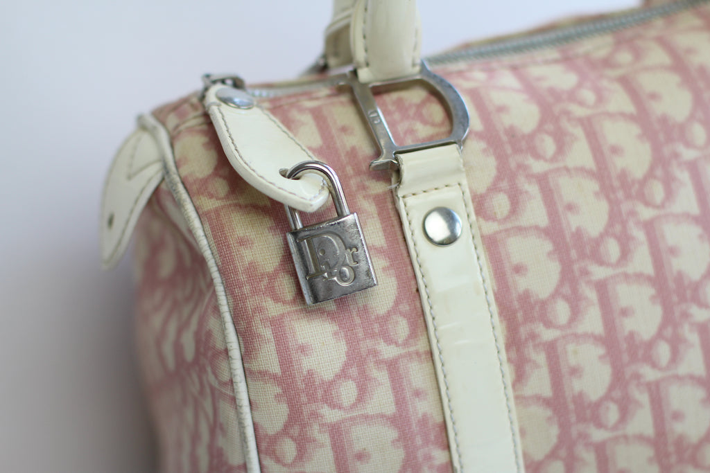 dior pink boston bag