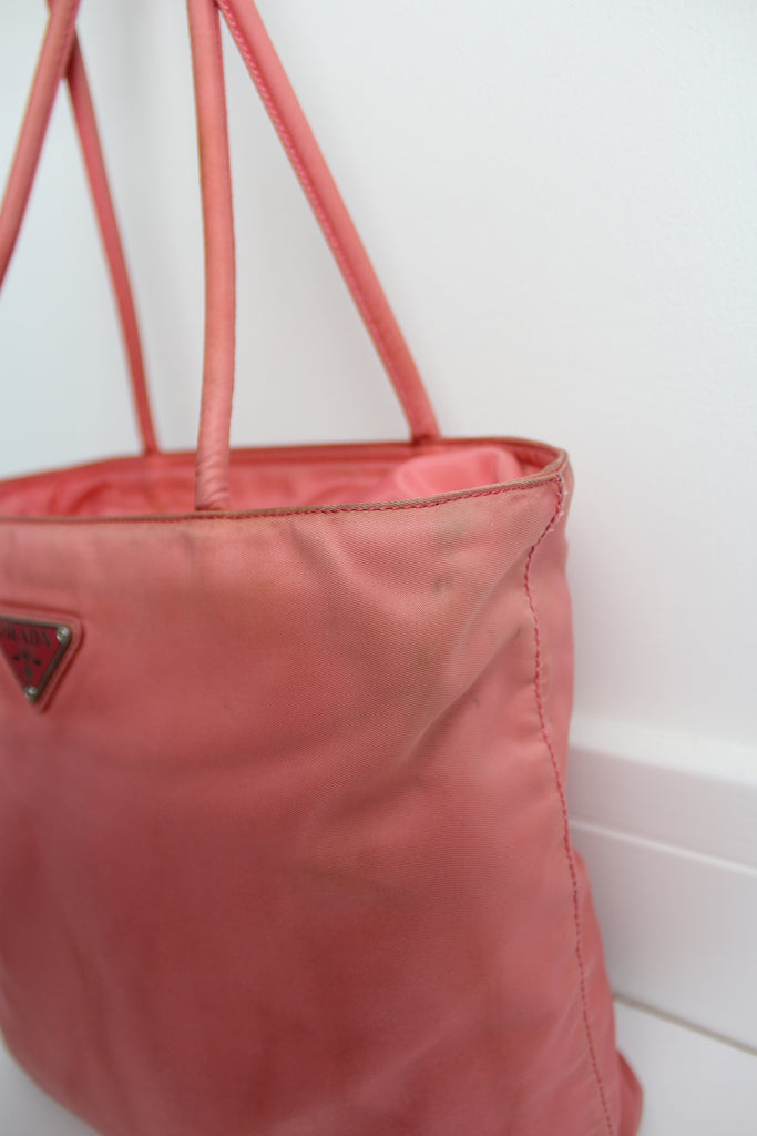 Prada Tessuto Nylon Tote Bag in Bright Pink | luxequarter.com