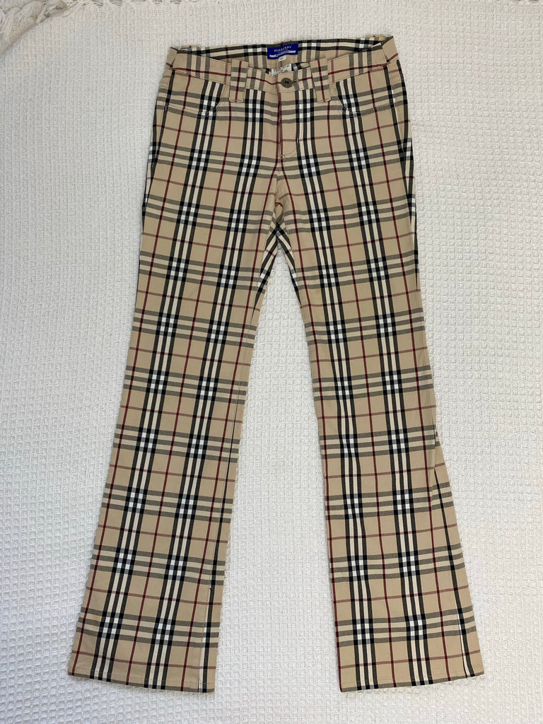 Burberry Nova Check Straight Leg Trousers XXS 