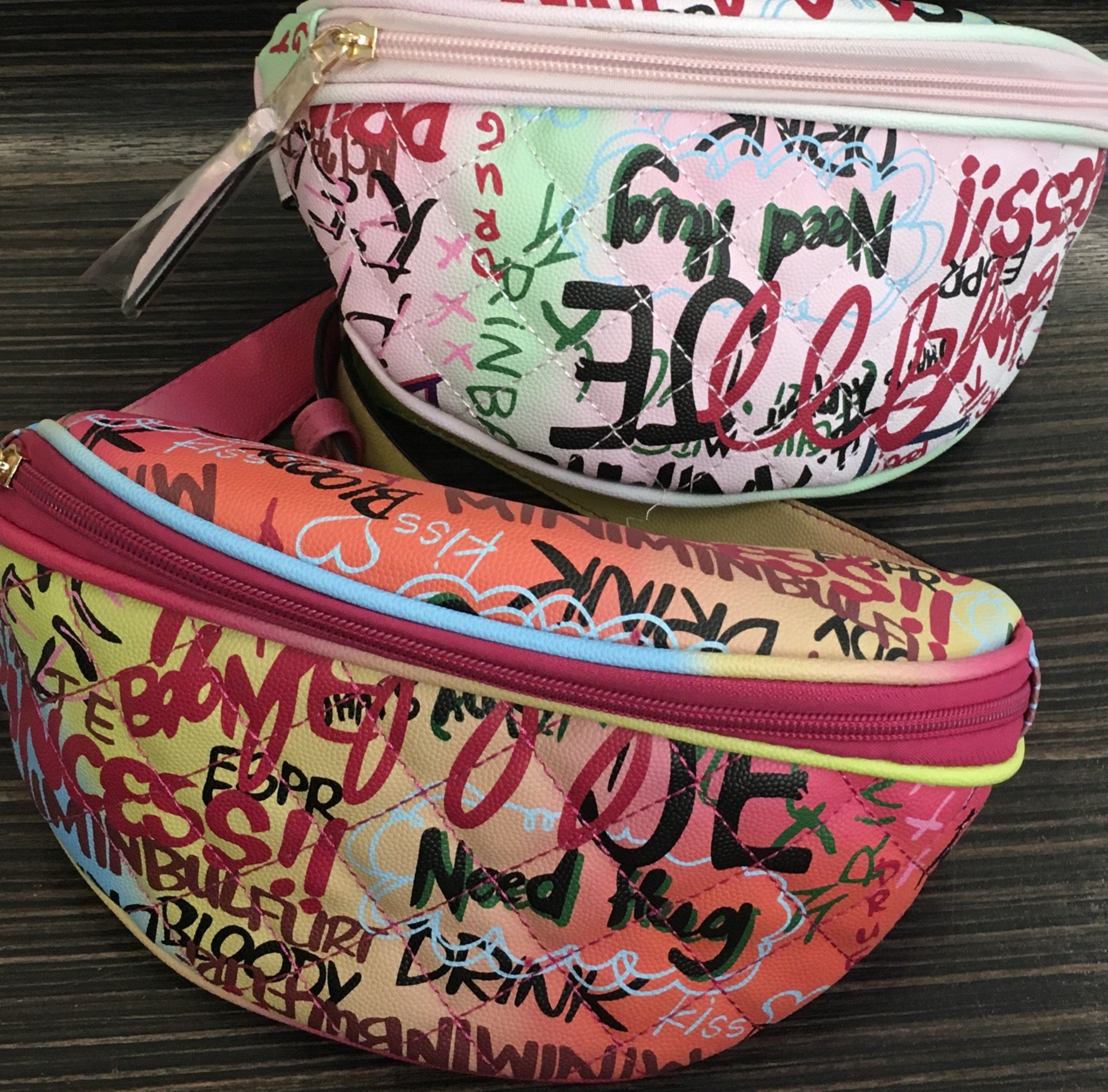 gucci graffiti fanny pack