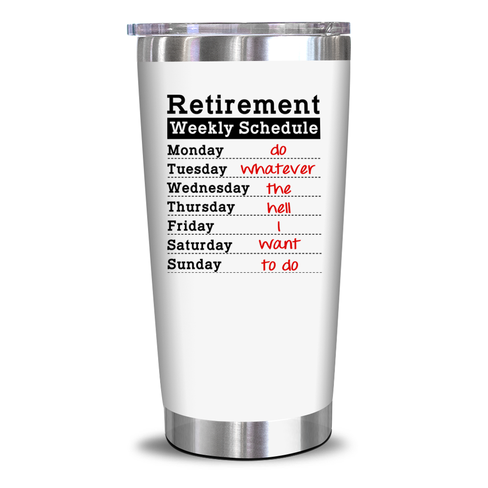 Retirement Gifts for Men Funny Tumbler Retiring Gift Ideas for Coworkers,  Boss, Dad, Friends Stainless Steel Matte Black 20 Oz Tumbler with Lid,  Water