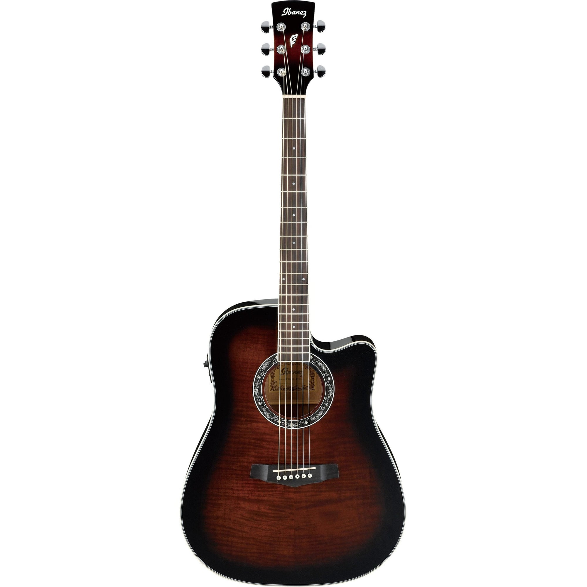 Ibanez Pf28ece Performance Acoustic Electric Guitar Dark Violin Sunb Kincaids Is Music 