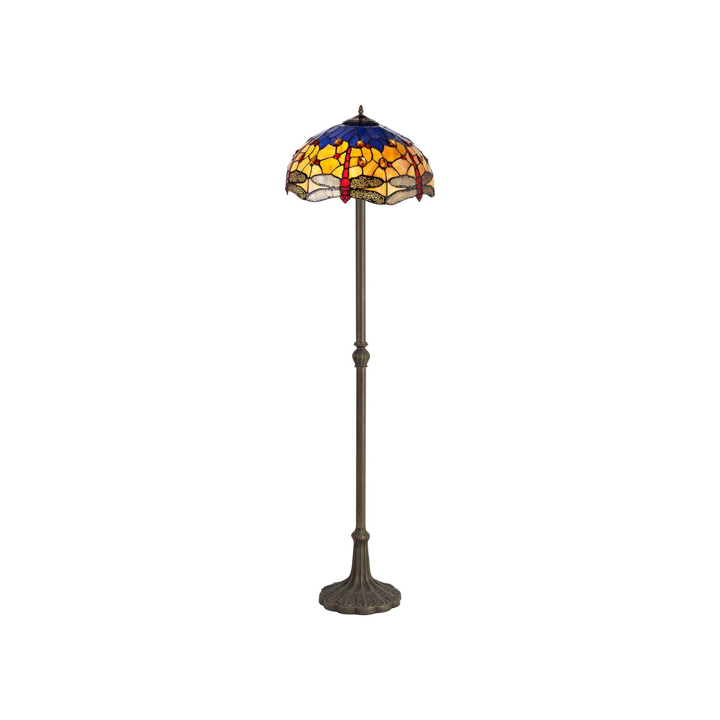 Blue and Yellow Summer Tiffany Floor Lamp - PRE ORDERS ONLY