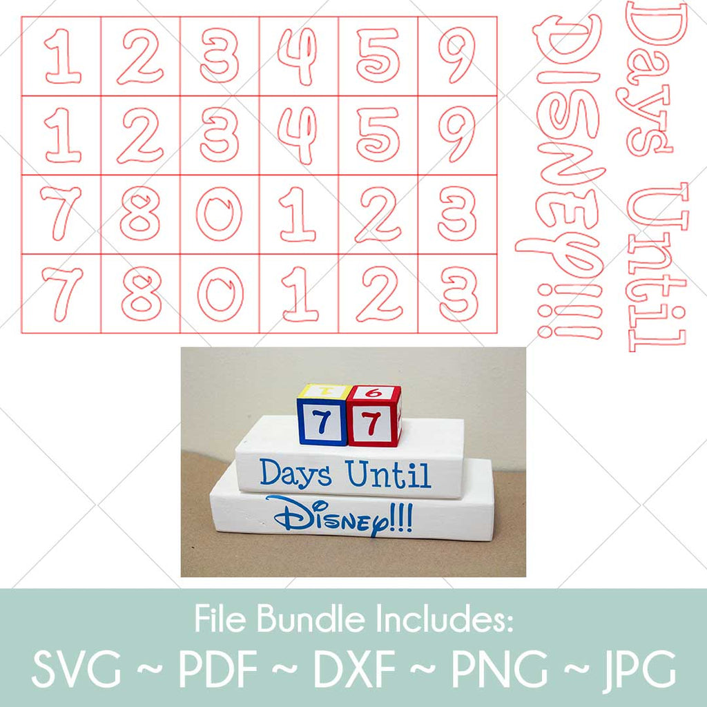 Download Disney Countdown Clock Svg Cut File For Cricut Silhouette Pdf Dxf Png Jpg Clipart Graphics Bundle Practically Functional The Shop