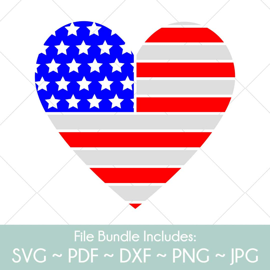 Download American Flag Heart - SVG cut file for Cricut, Silhouette ...