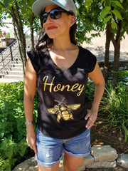 womens clothing, bee shirt
