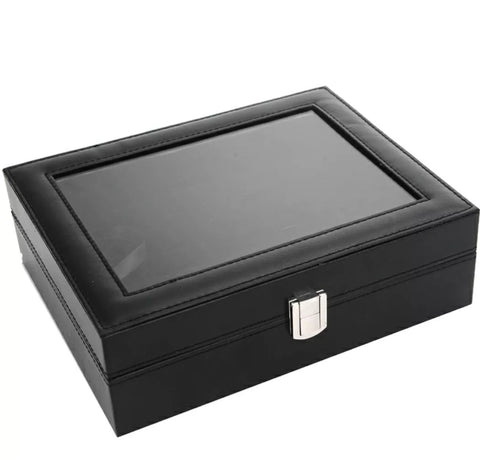 10 SLOTS BLACK PU Watch Box