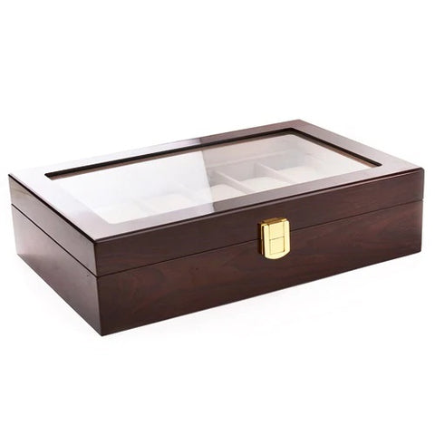 brown wood watch box