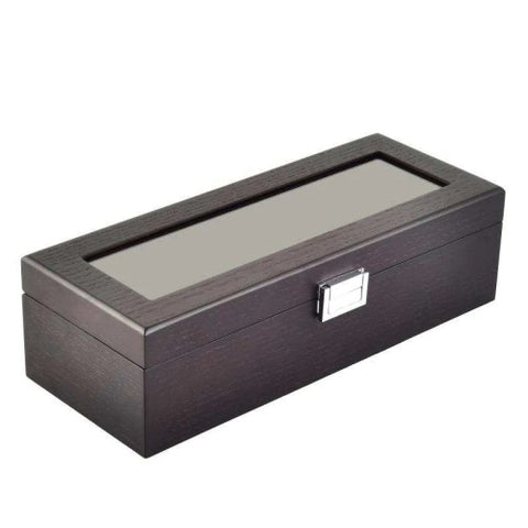 brown wooden watch box singapore