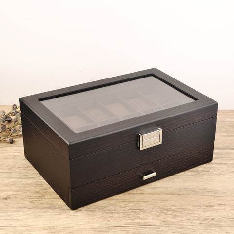 black matte wood watch jewelry storage box organizer singapore