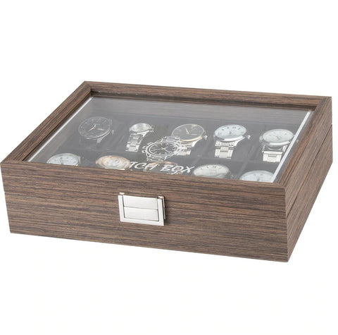 10 slots wooden watch case