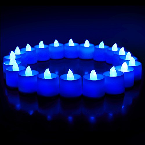 blue led tea lights