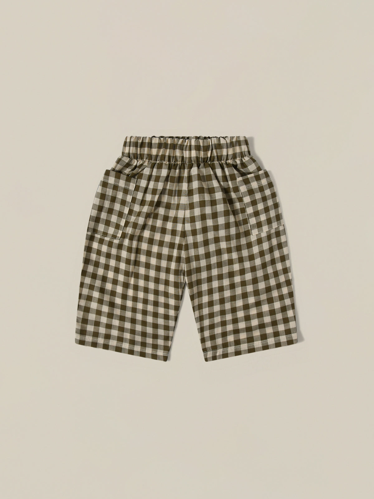 Olive Gingham Fisherman Pants | Organic Zoo