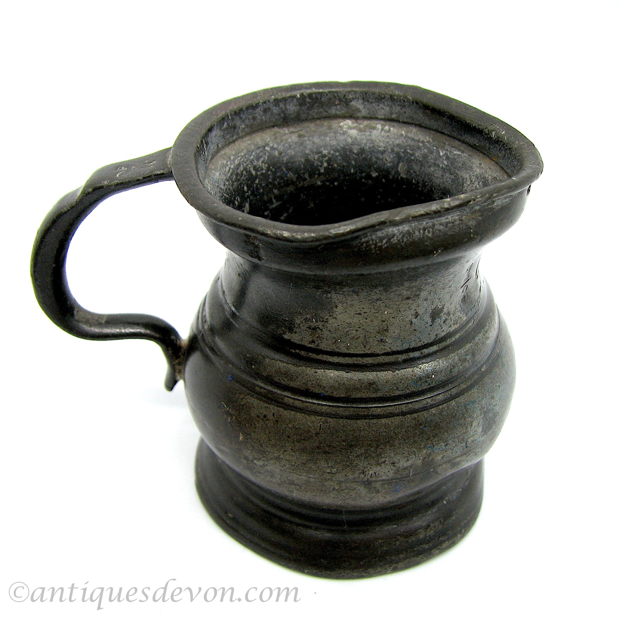 19th C 1 2 Gill Antique Pewter Spirit Measure W Vr Queen Victoria Mark Debra Clifford Antiques Devon