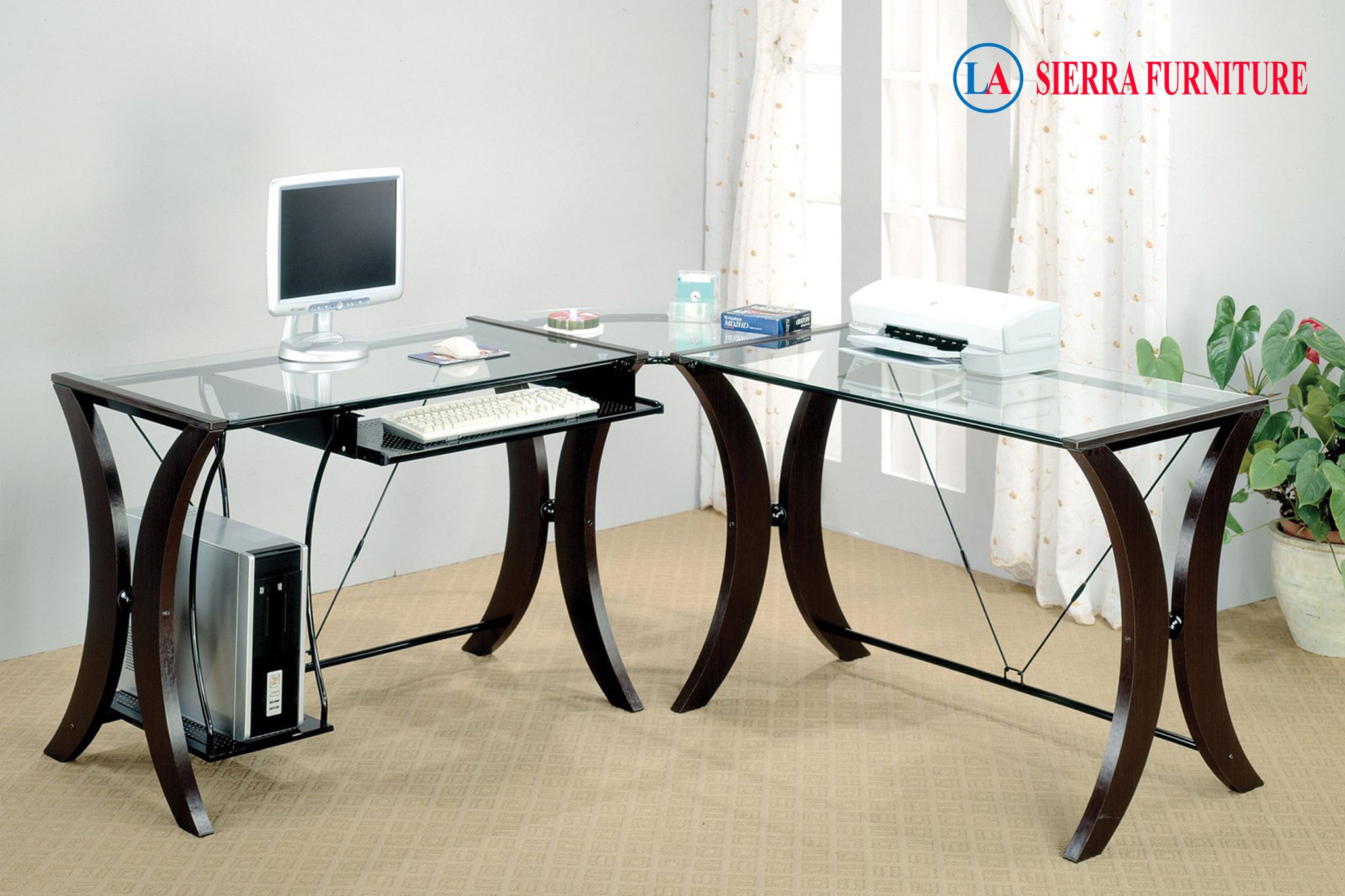 Monterey L Shaped Desk Set La Sierra Furniture