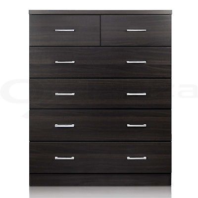 Tallboy Dresser With 6 Chest Of Drawers In Walnut Free Delivery