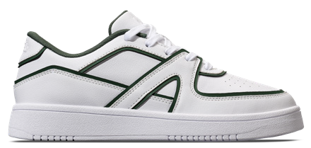 White / Dark Green