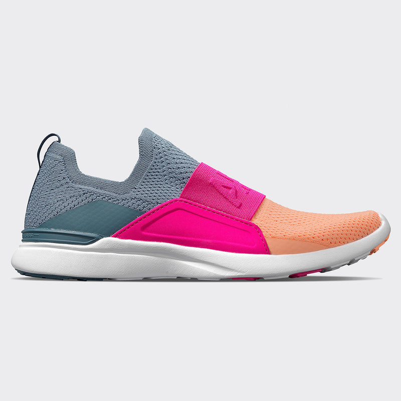 neon pink running shoes