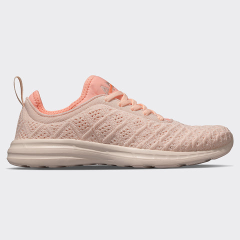 peach colour sports shoes