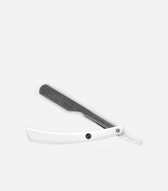 Parker - SRW / 34R Straight Razor, Clip Type, White Resin Handle