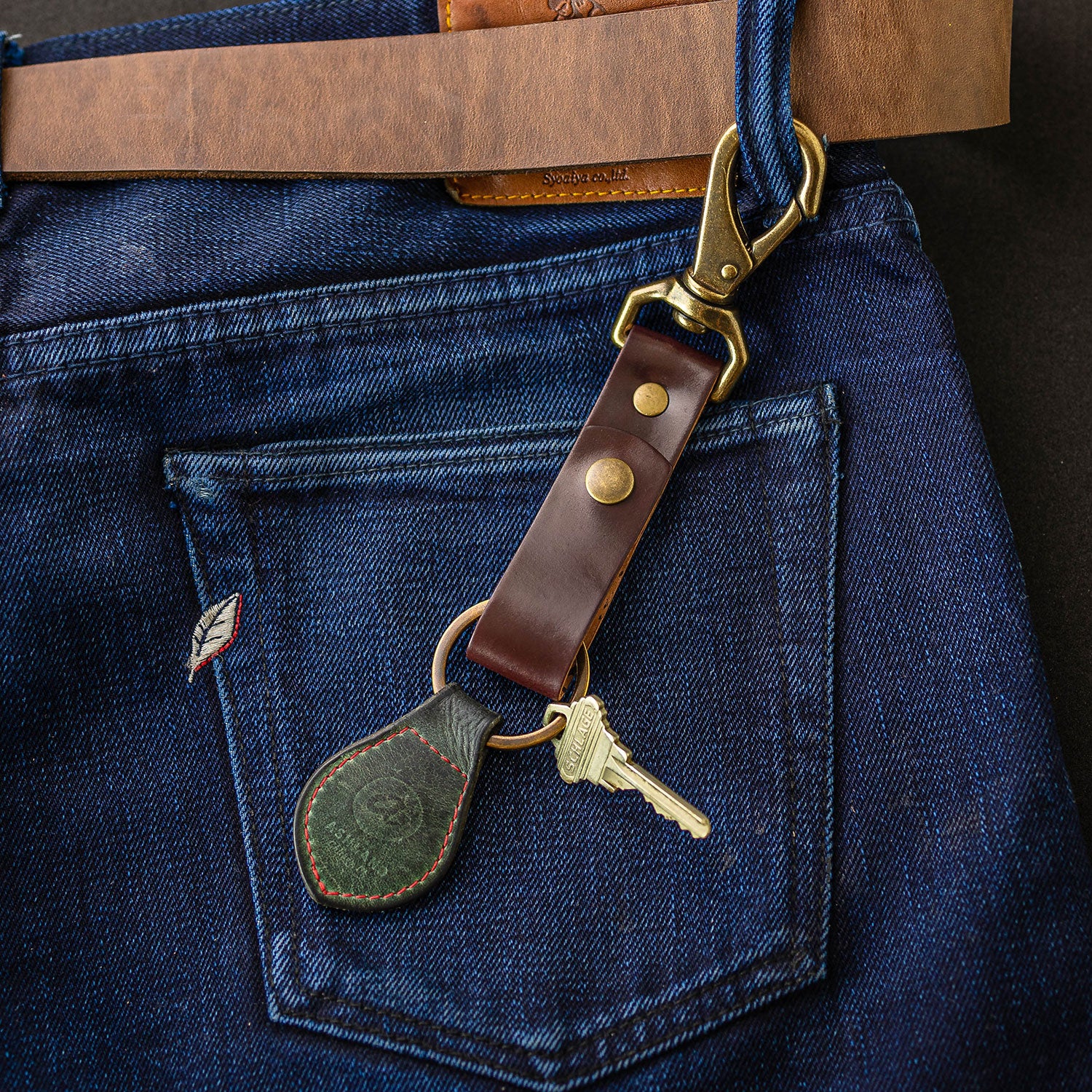 Leather Keychain with Belt Loop Clip PJ18 – Viperade