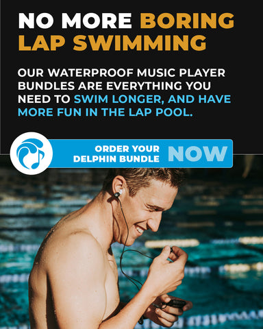 No more boring lap swimming. Enjoy it with the Delphin Micro Tablet. It lets you listen to Spotify, Audible, music and podcasts underwater!