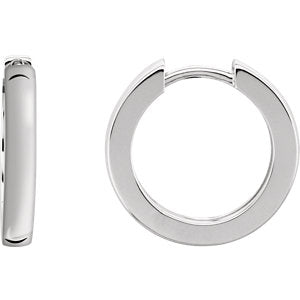 Sterling Silver Hinged Hoop Earrings