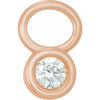 Diamond Bezel Set Hoop Charm - LaRo Jewelers
