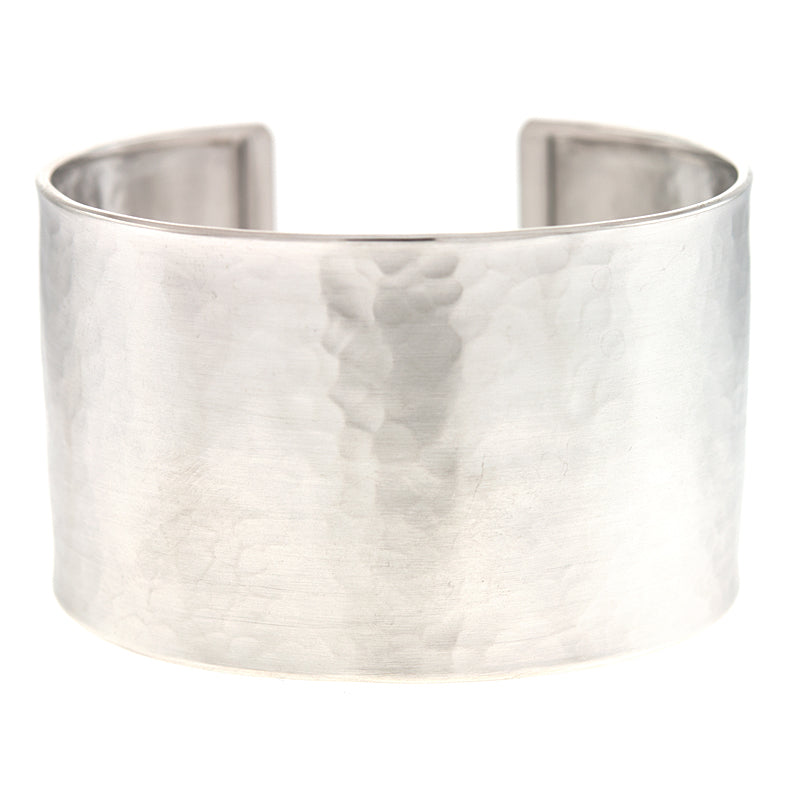 Silver Hammered Cuff