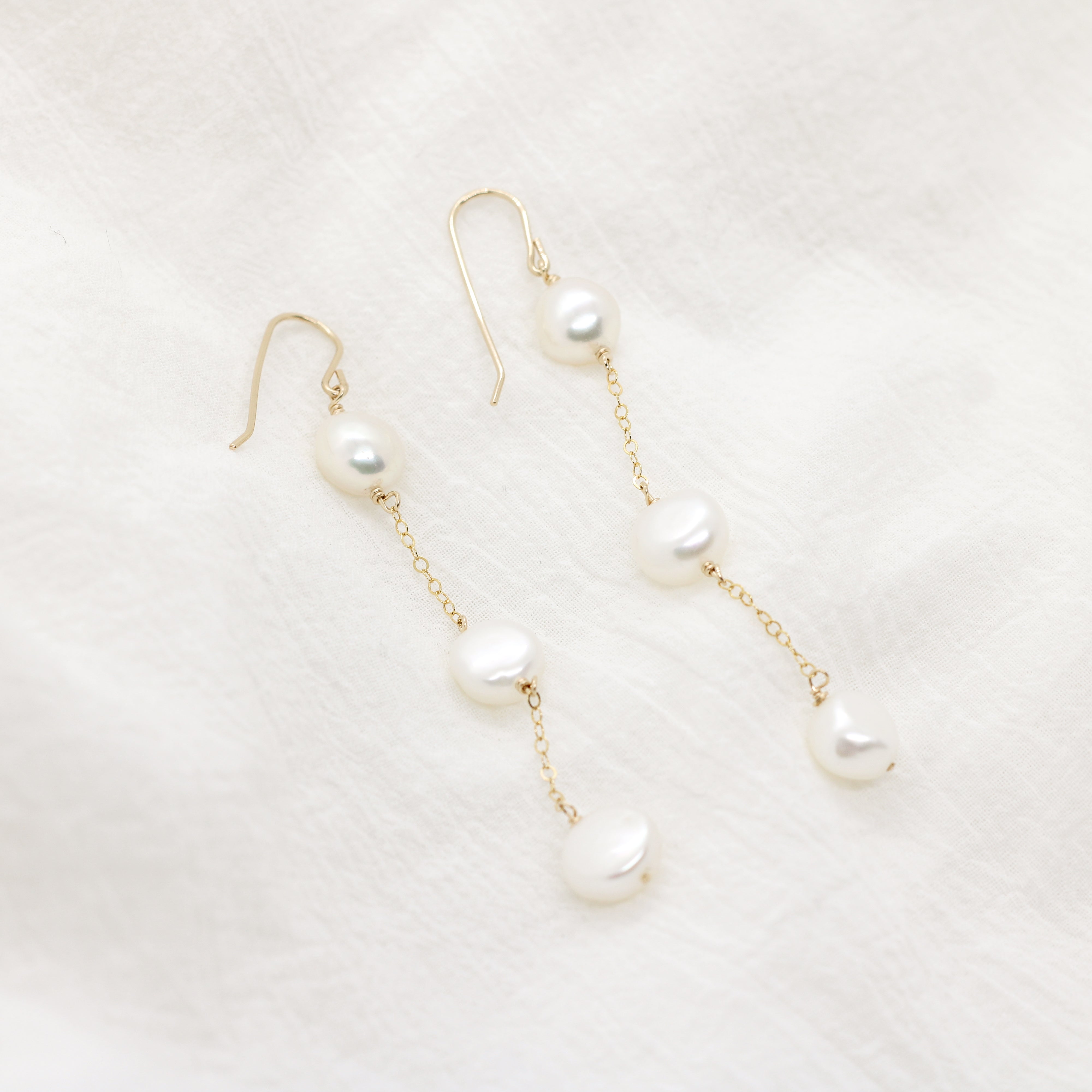 Donatella Freshwater Pearl and Crystal Earrings