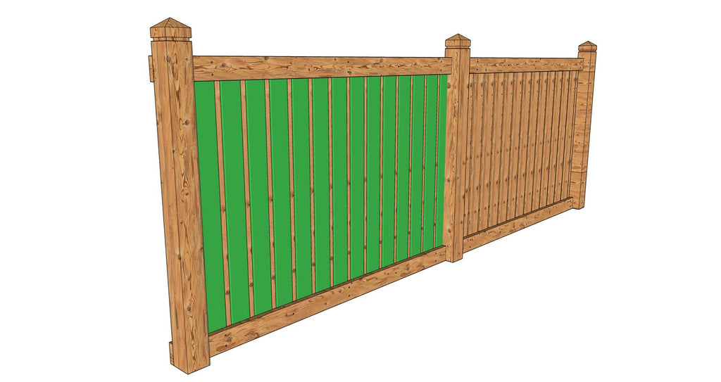 Staggered fence boards