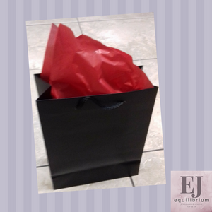 red and black gift bags