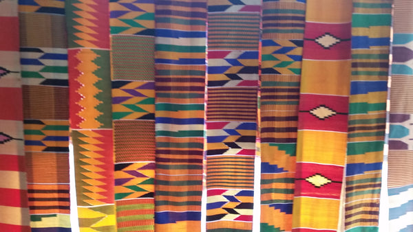 Photos and pictures of: Kente cloth, Kumasi, Ashanti, Ghana