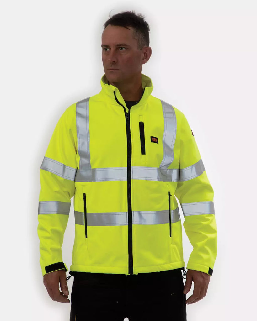 Men's Hi-Vis Softshell Jacket | CAT® WORKWEAR – Caterpillar Workwear