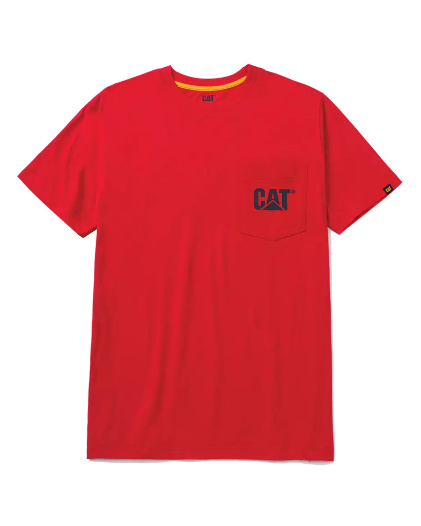 CAT Trademark Banner Short Sleeve Work T-Shirt - Black 1510305