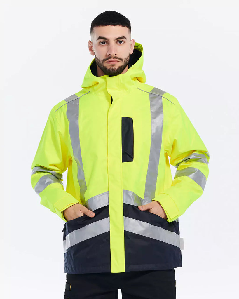 Uno Mejor Hi Vis Jackets for Men, Safety Jackets with Pockets for Men&  Women, Reflective Construction Coats for Cold Weather Winter, Waterproof  High