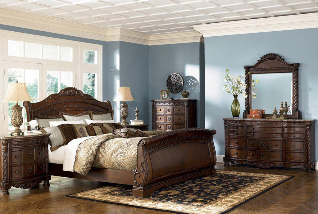 ashley furniture north shore sleigh bedroom set – essence