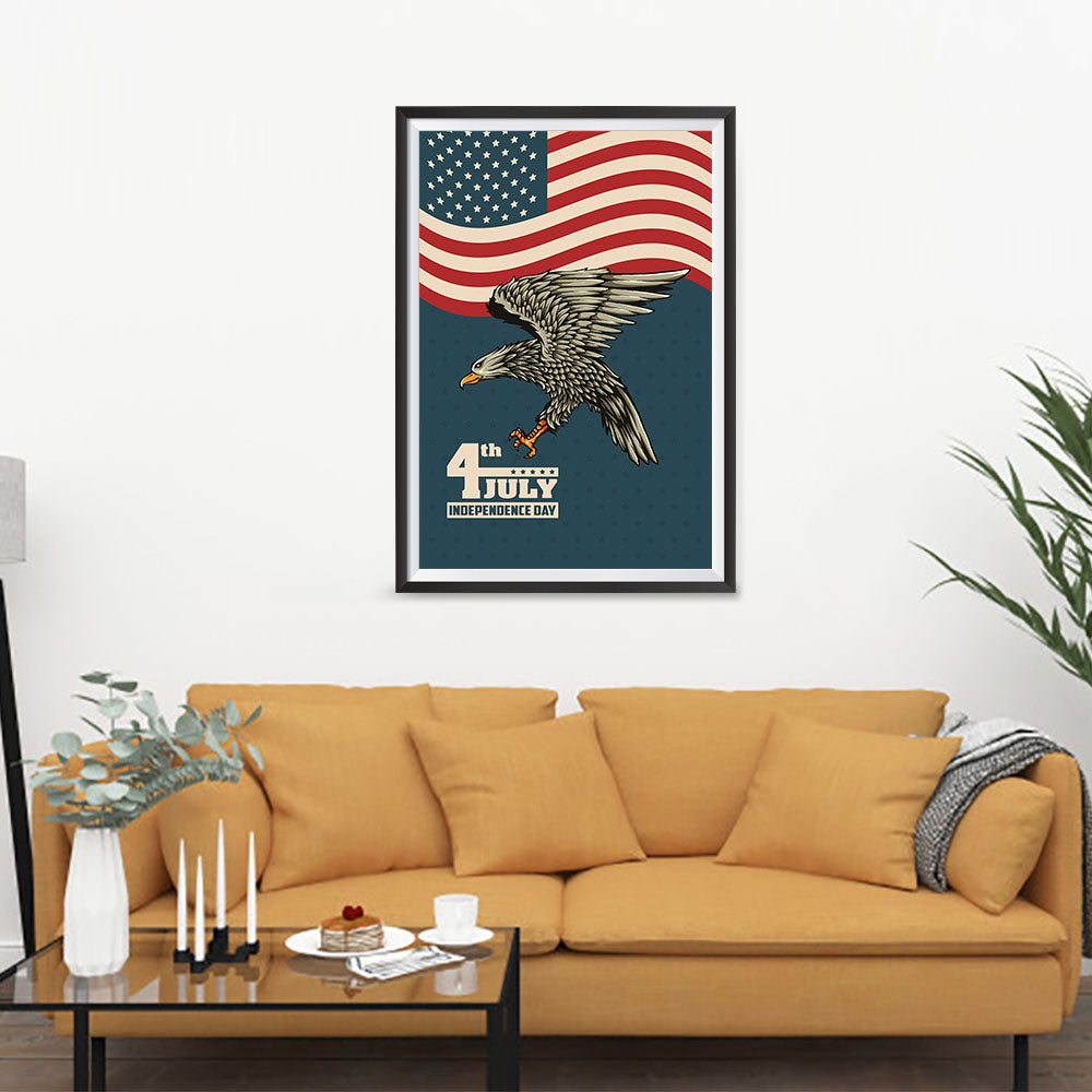 July IV Eagle 3 - Retro, Independence Day 4th of July Posters ...