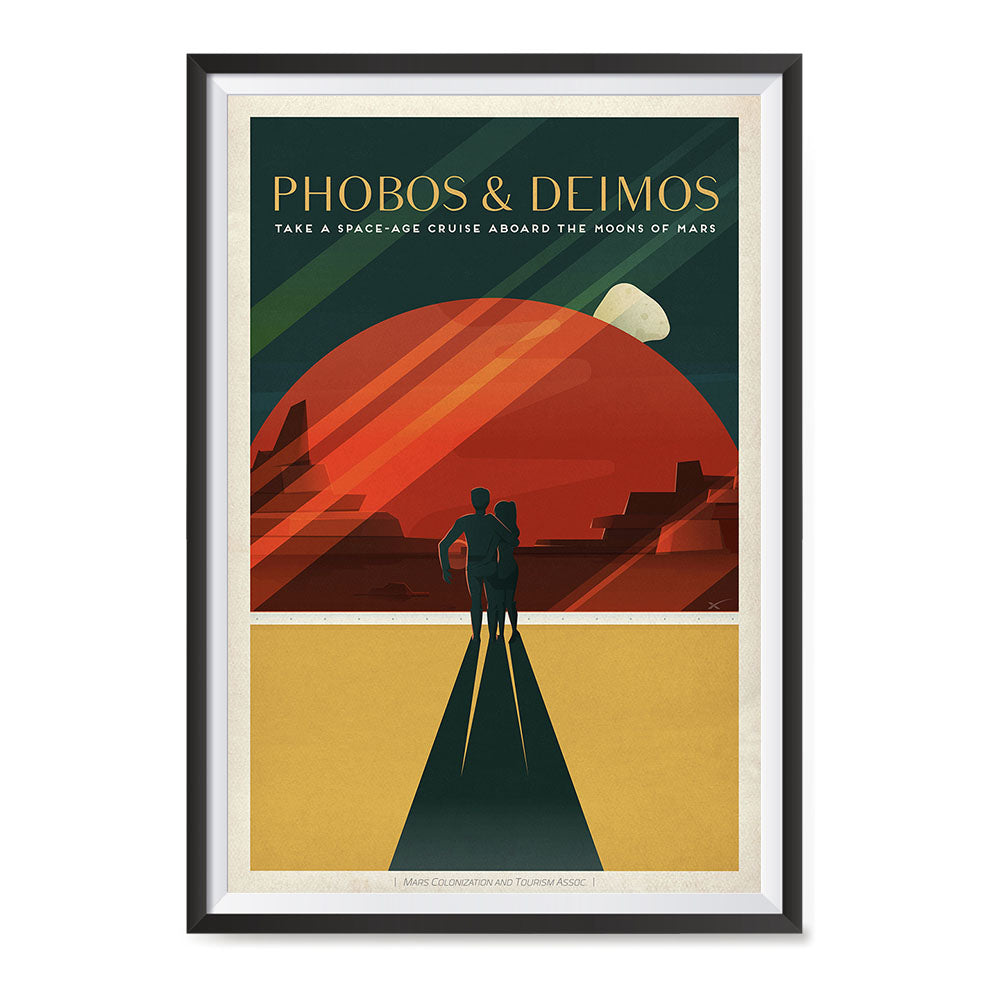 SpaceX Space Travel Posters Reproduction Poster of Phobos and Deimos ...