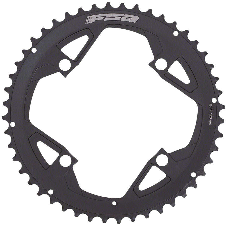 Full Speed Ahead Gossamer Pro ABS Road Chainring - 48t Outer Ring 120mm BCD 4-Bolt Aluminum N11 BLK