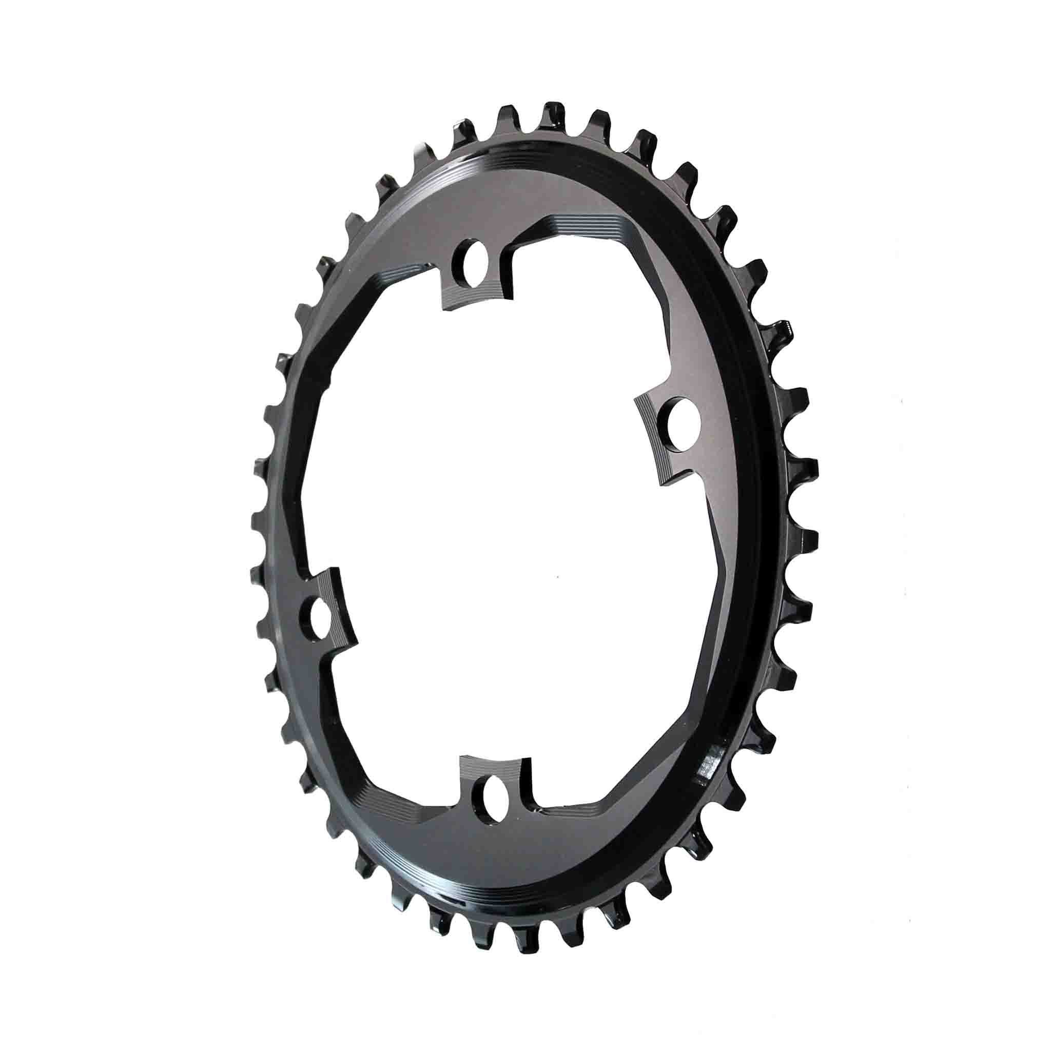 absoluteBLACK Oval 110 BCD SRAM Apex Chainring SRAM Apex 1 - 38t 110 SRAM Asymmetric BCD 4-Bolt Narrow-Wide BLK